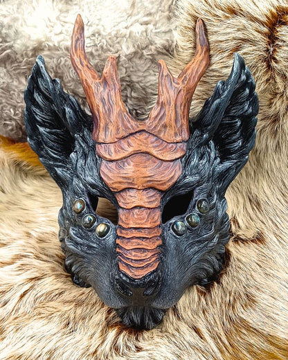 Grey Young Qilin Resin Mask