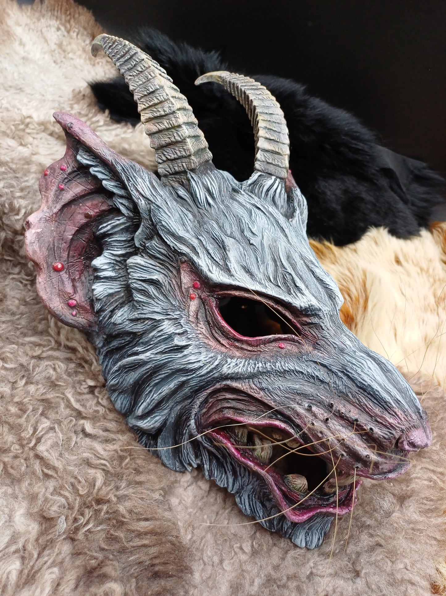 Horned King of Rats Blank Mask - Ready to ship