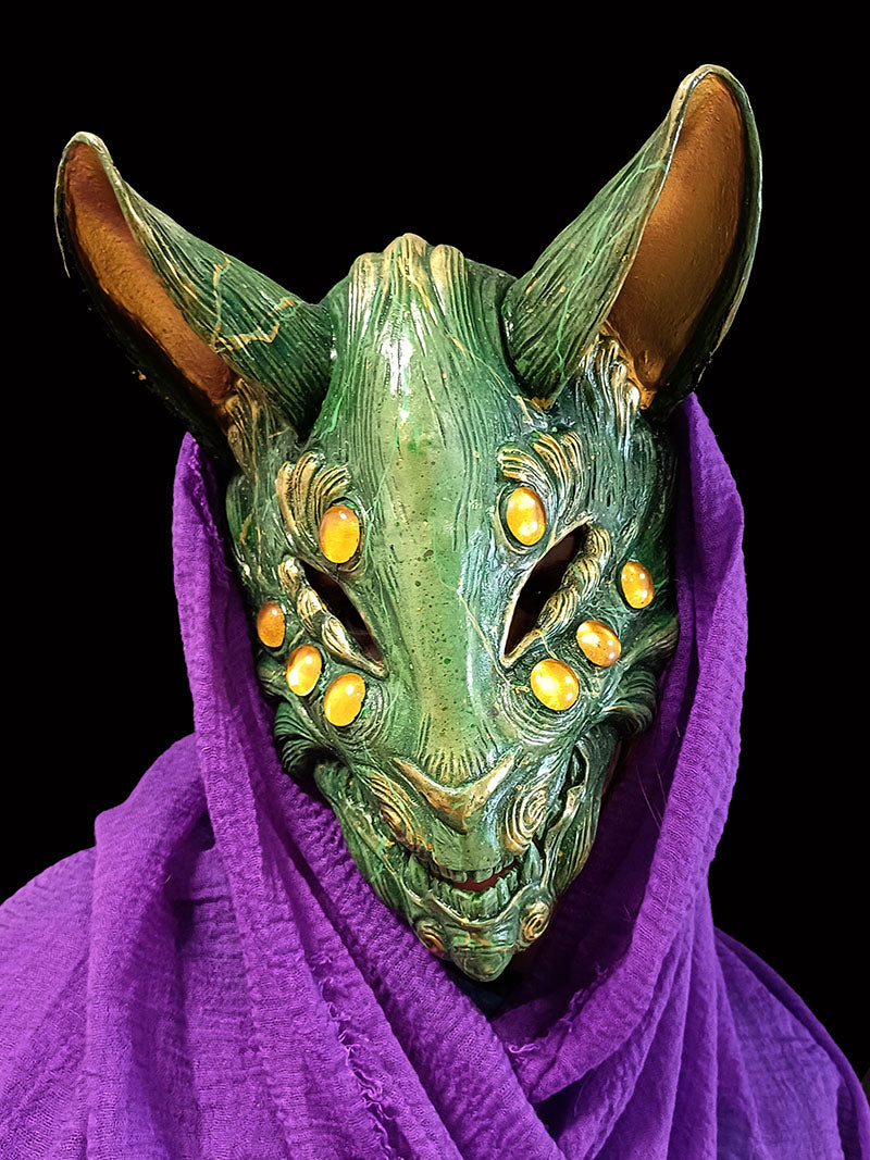 Jade Kitsune Resin Mask