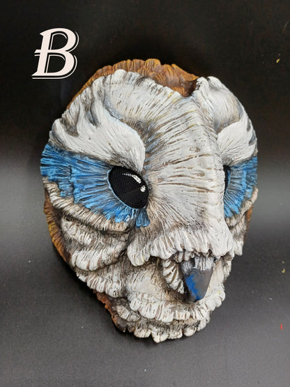 Grey Blue Barn Owl mask