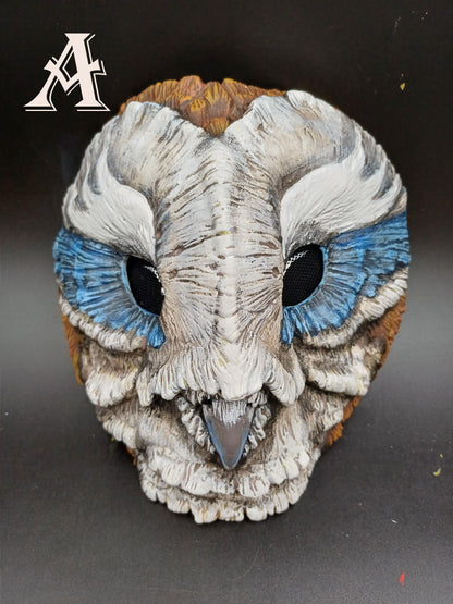 Grey Blue Barn Owl mask