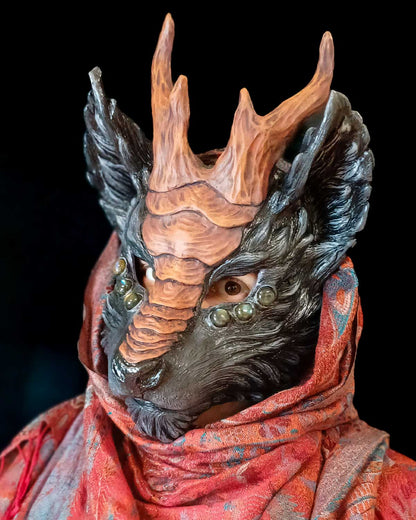 Grey Young Qilin Resin Mask