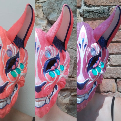 Kitsune Changing Color Resin Mask