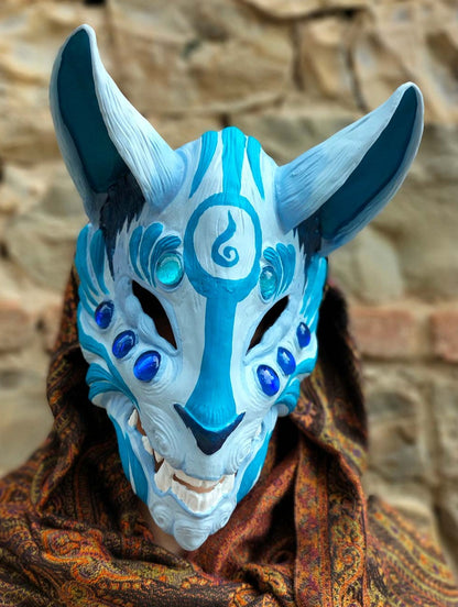 Wind Kitsune Mask - Ready to ship