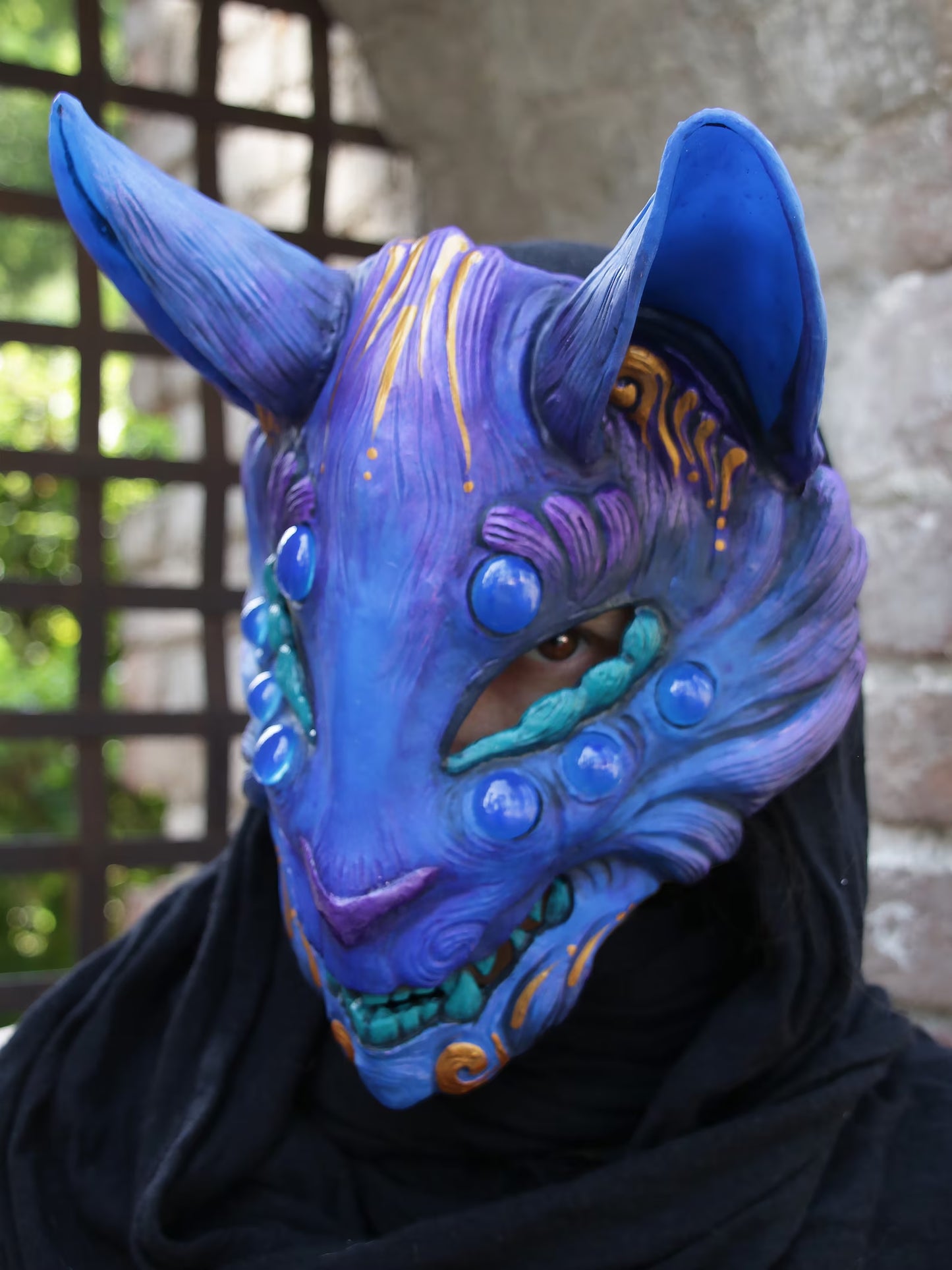 Kitsune Fluorescent Resin Mask