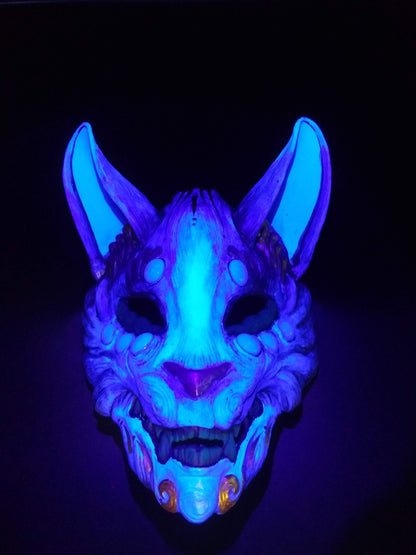 Kitsune Fluorescent Resin Mask