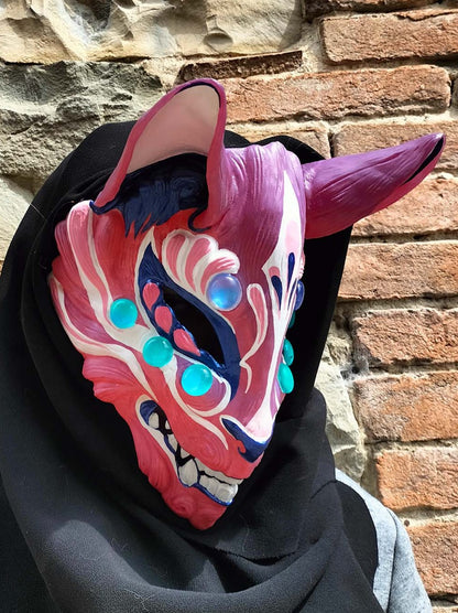 Kitsune Changing Color Resin Mask