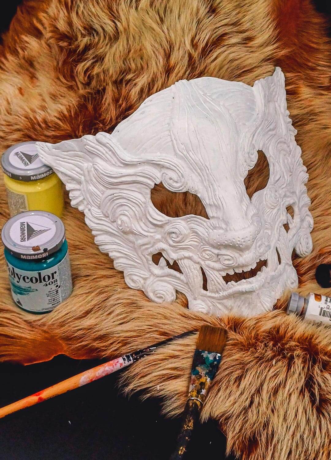 Blank Oni Resin Mask - Ready to Ship