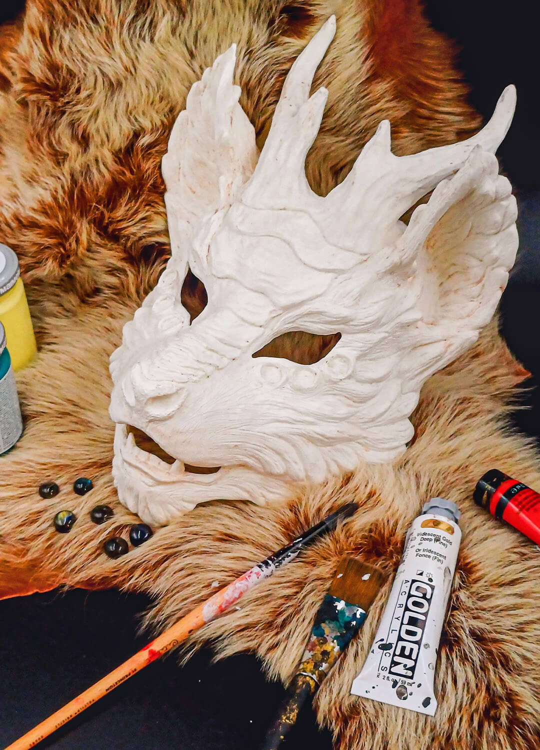 Blank Kirin Qili Resin Mask - Ready to Ship