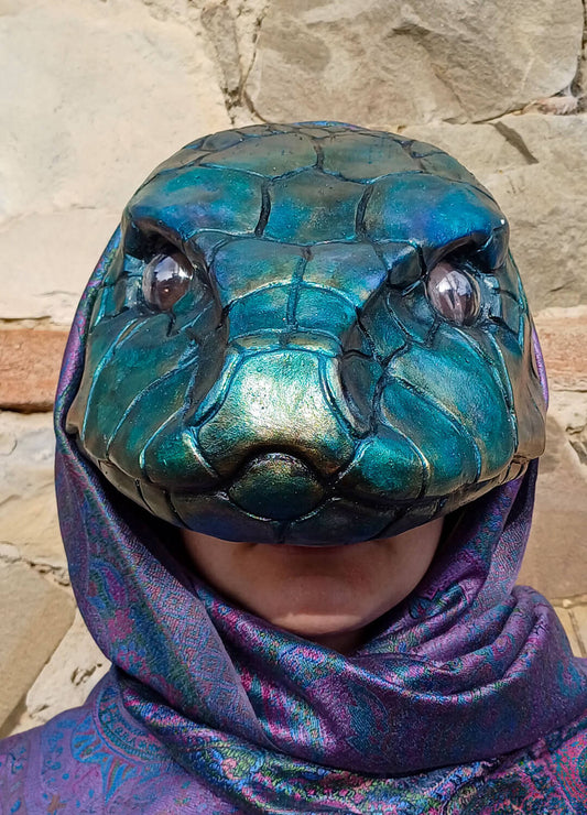 Rainbow Serpent Resin Mask