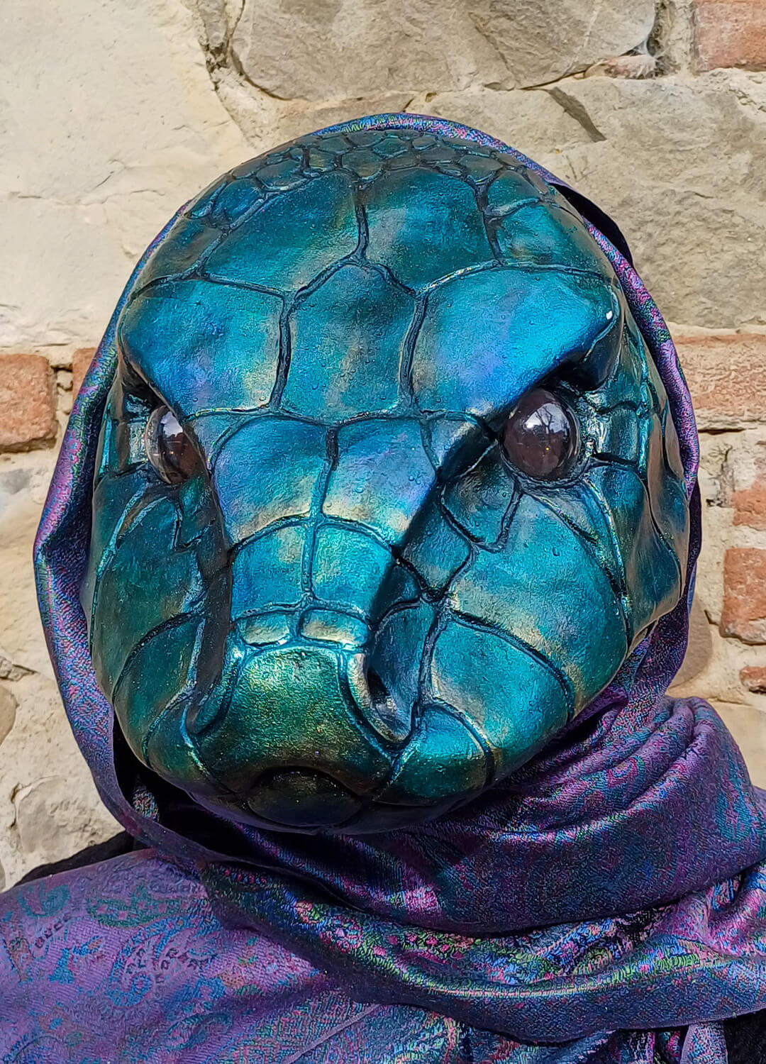 Rainbow Serpent Resin Mask