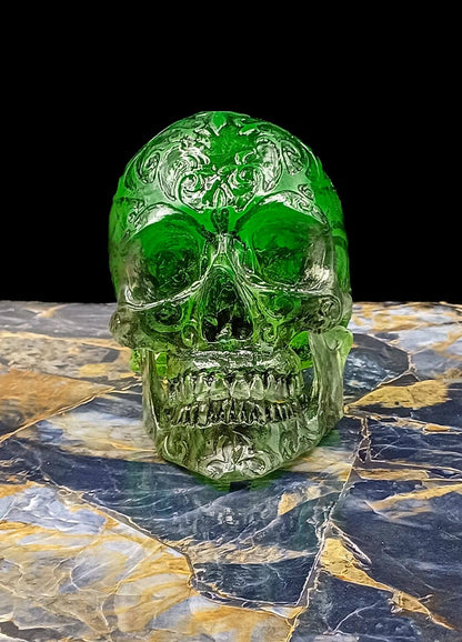 Gothic Glow-in-the-Dark Skull