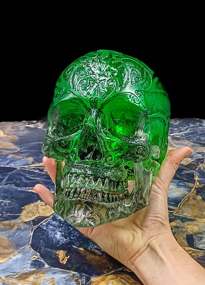 Gothic Glow-in-the-Dark Skull