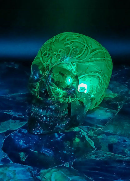 Gothic Glow-in-the-Dark Skull