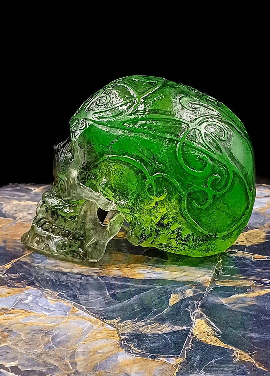 Gothic Glow-in-the-Dark Skull