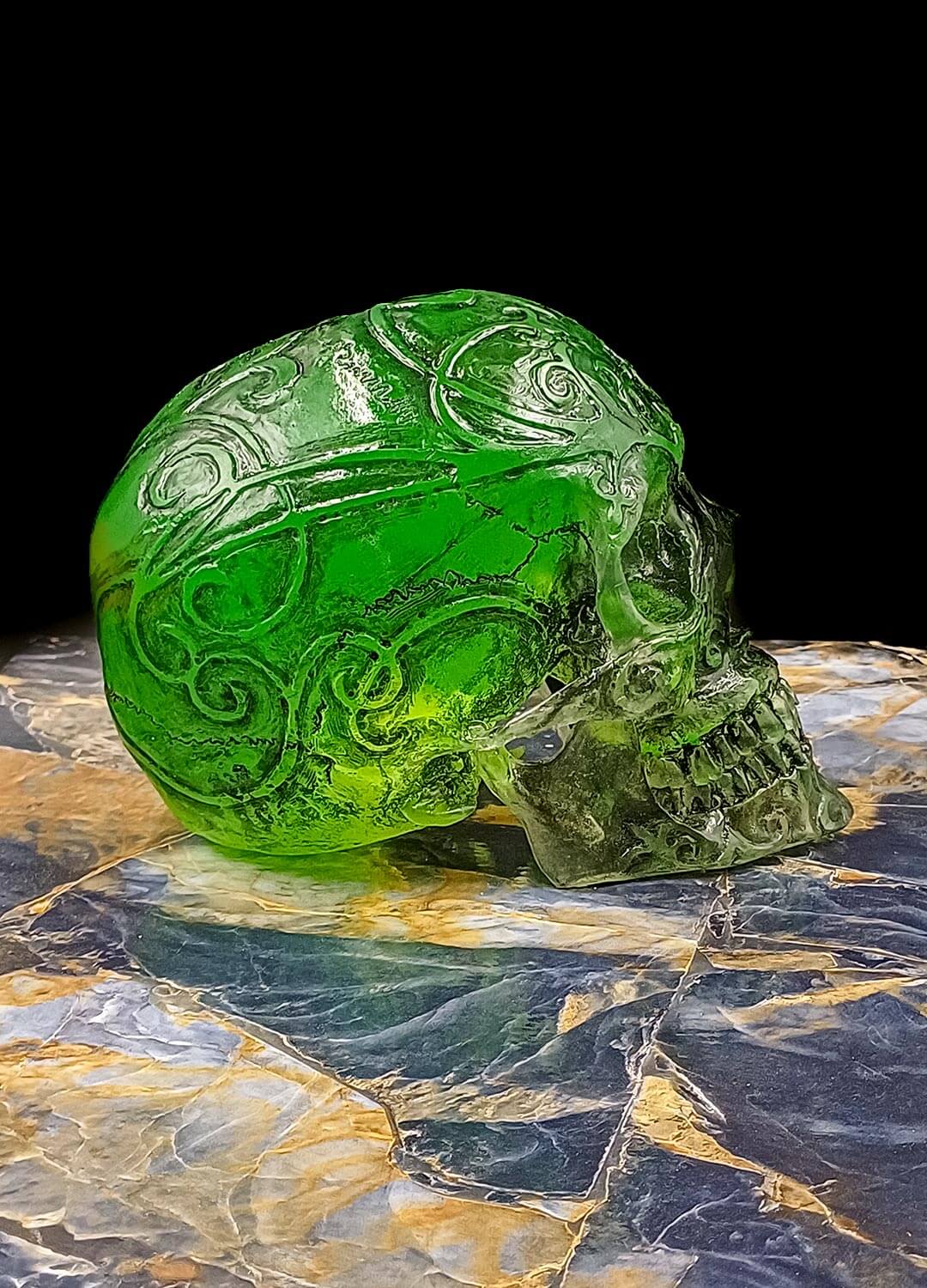 Gothic Glow-in-the-Dark Skull