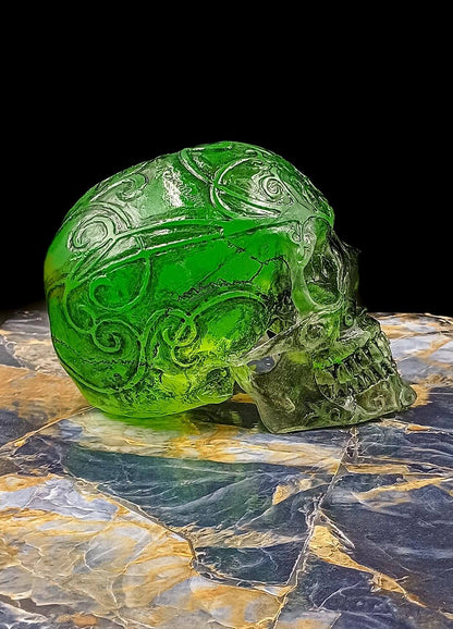 Gothic Glow-in-the-Dark Skull