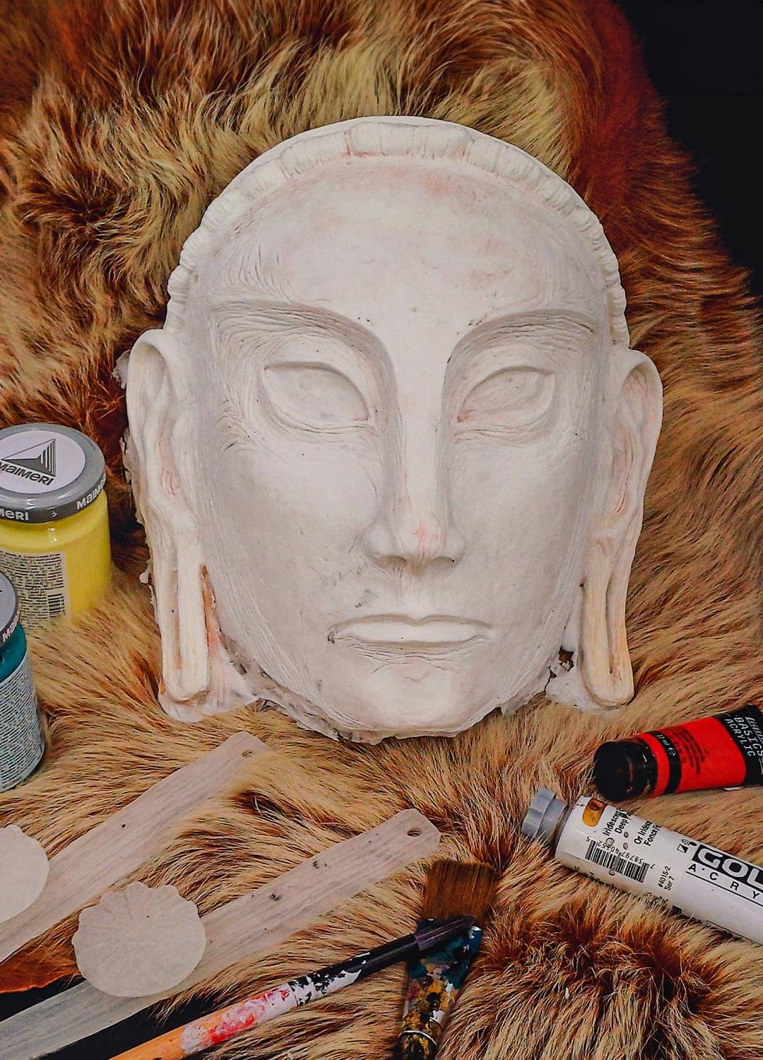 Blank Stone Poet Resin Mask - Ready to Ship