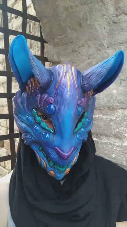 Kitsune Fluorescent Resin Mask