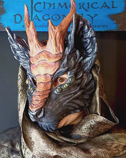 Grey Young Qilin Resin Mask