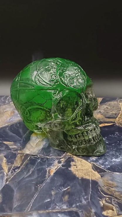 Gothic Glow-in-the-Dark Skull