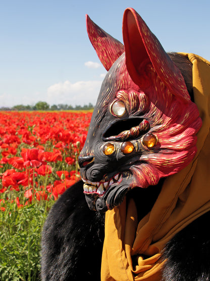 Red Kitsune Resin Mask