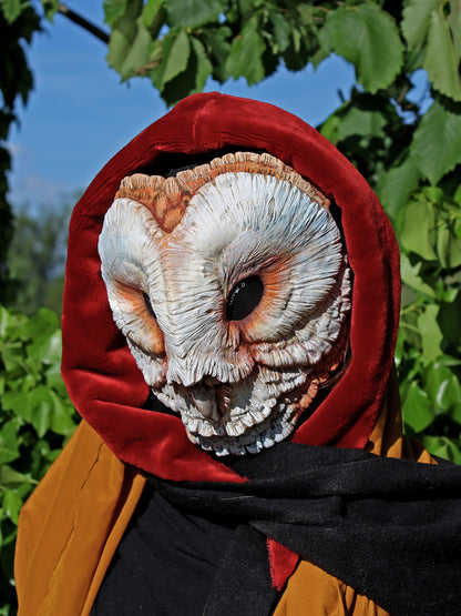 Pink Barn Owl mask