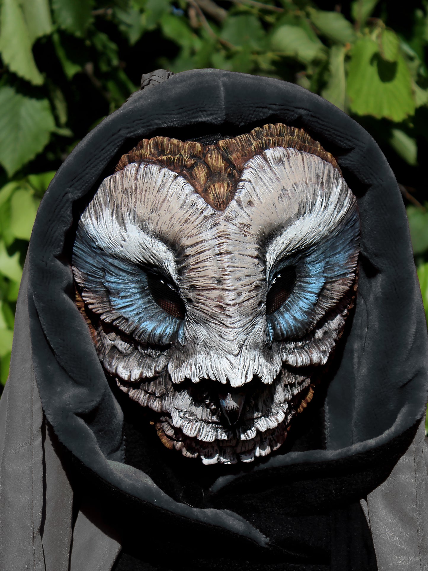 Grey Blue Barn Owl mask