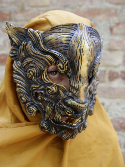 Black and Gold Oni mask