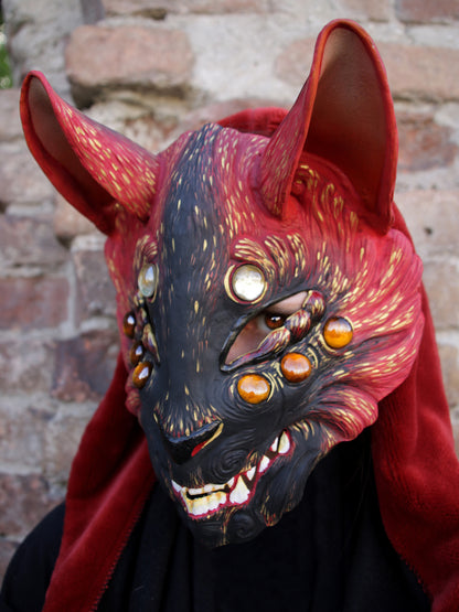 Red Kitsune Resin Mask