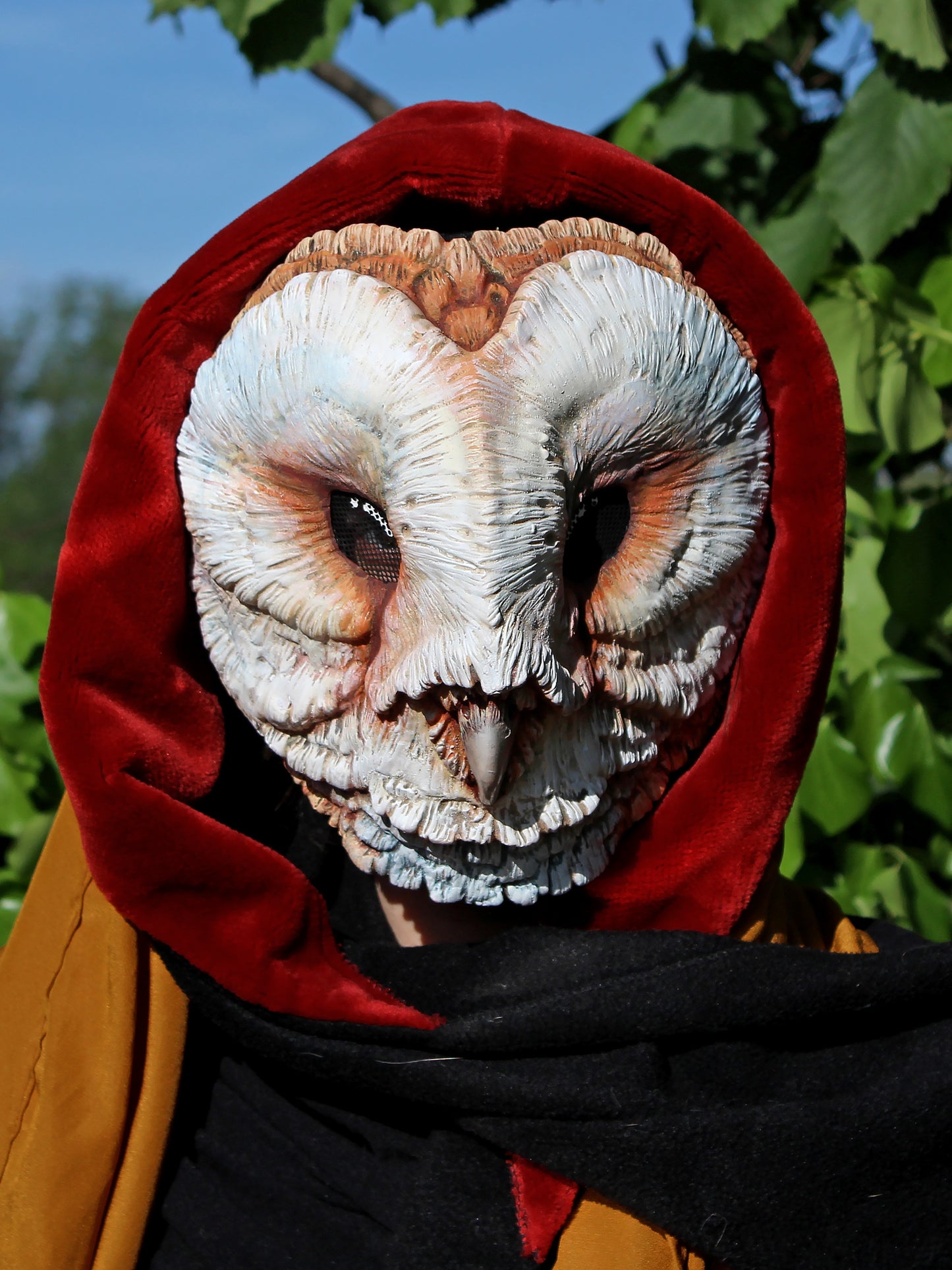 Pink Barn Owl mask