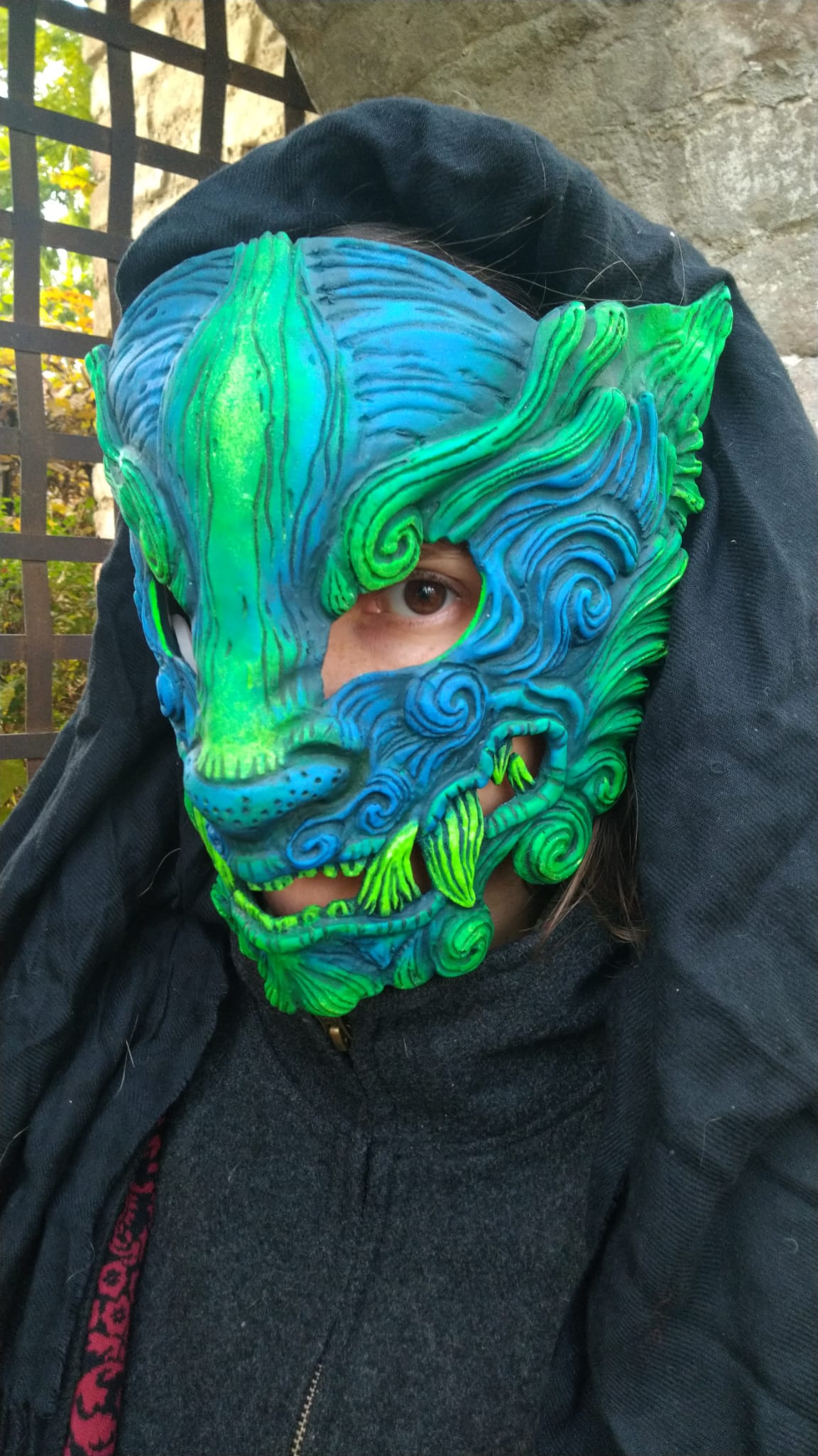 Fluorescent Oni mask